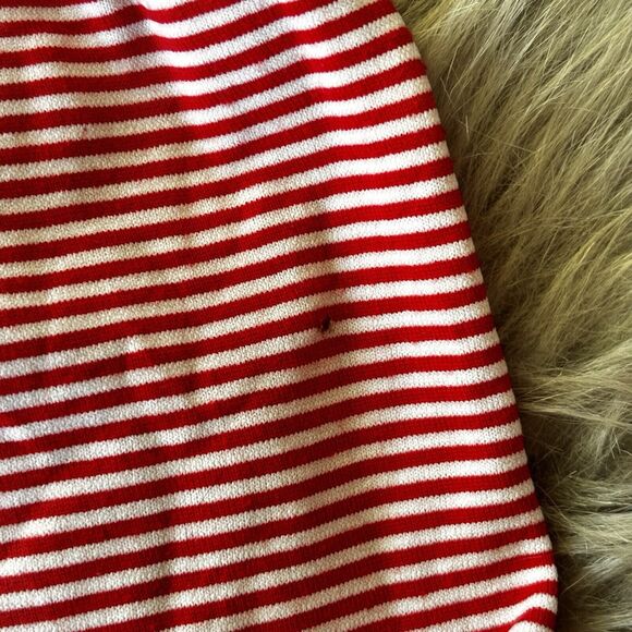 ANGIE Dress Sz S Red White Stripes Strapless Dress Midi Length Summer Tube Top - Picture 9 of 11